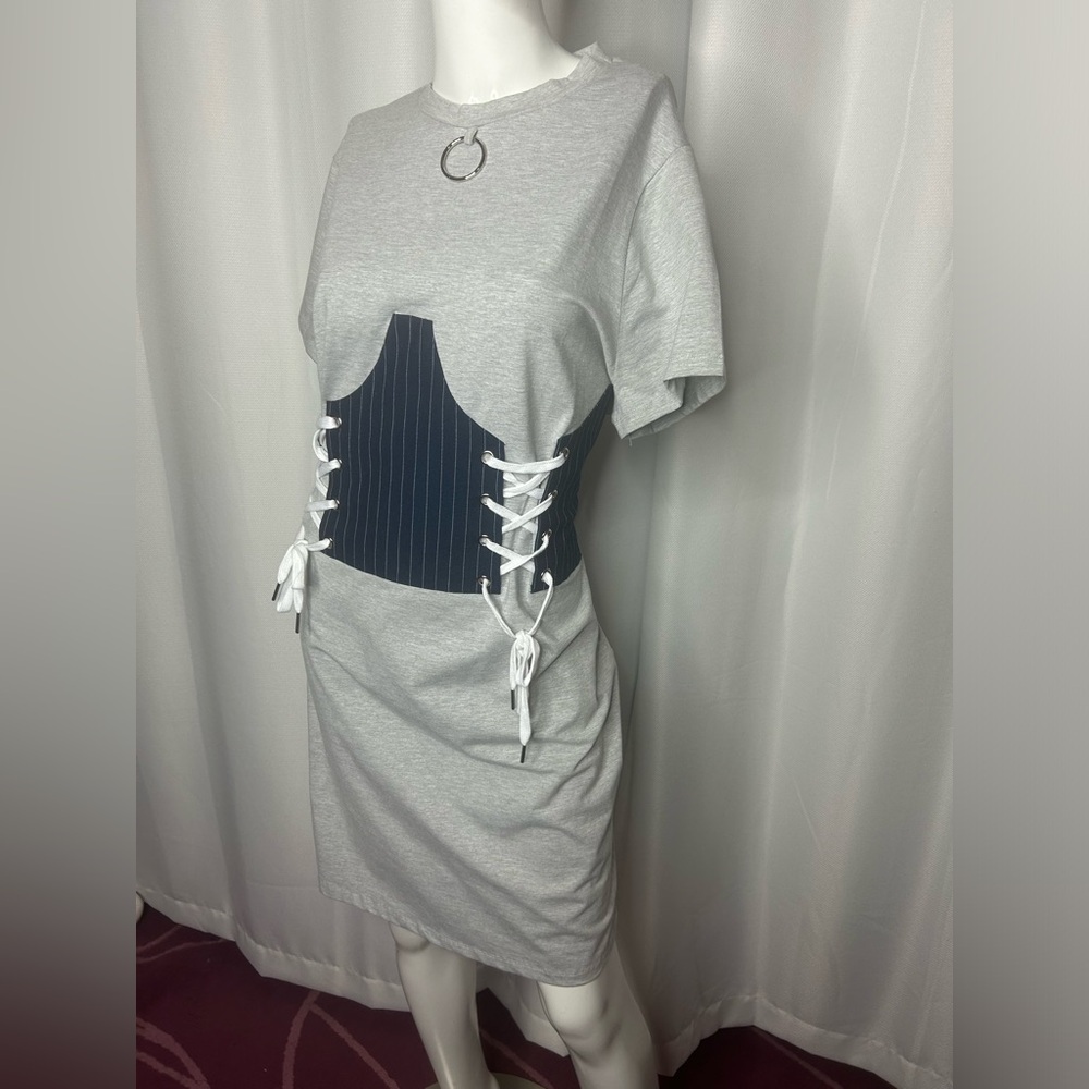 NWOT Corset Style Mini Dress - Picture 4 of 11